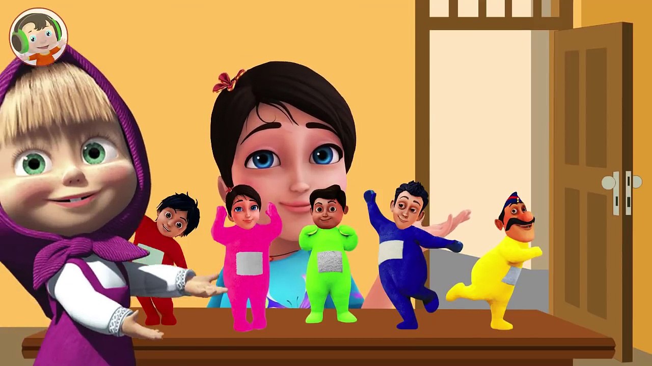 Reva Shiva Masha Baby Crying and Learn Colors Colorful Teletubbies Finger Family