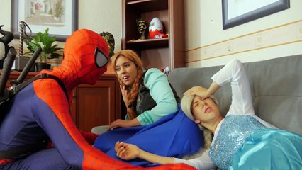 Frozen Elsa bitten by Vampire and going to Jail! w/ Spiderman Frozen Anna Elsa