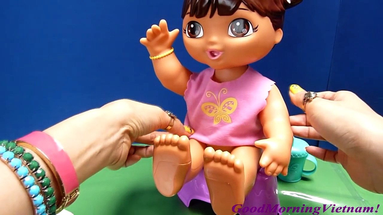 Búp Bê Em Bé Dora Tập Ngồi Bô new -Dora The Explorer Ready for Potty Baby