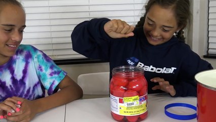 GUMMY VS REAL FOOD CHALLENGE! Super Gross Worms Kids Re To Candy Sarah Sophia Toys