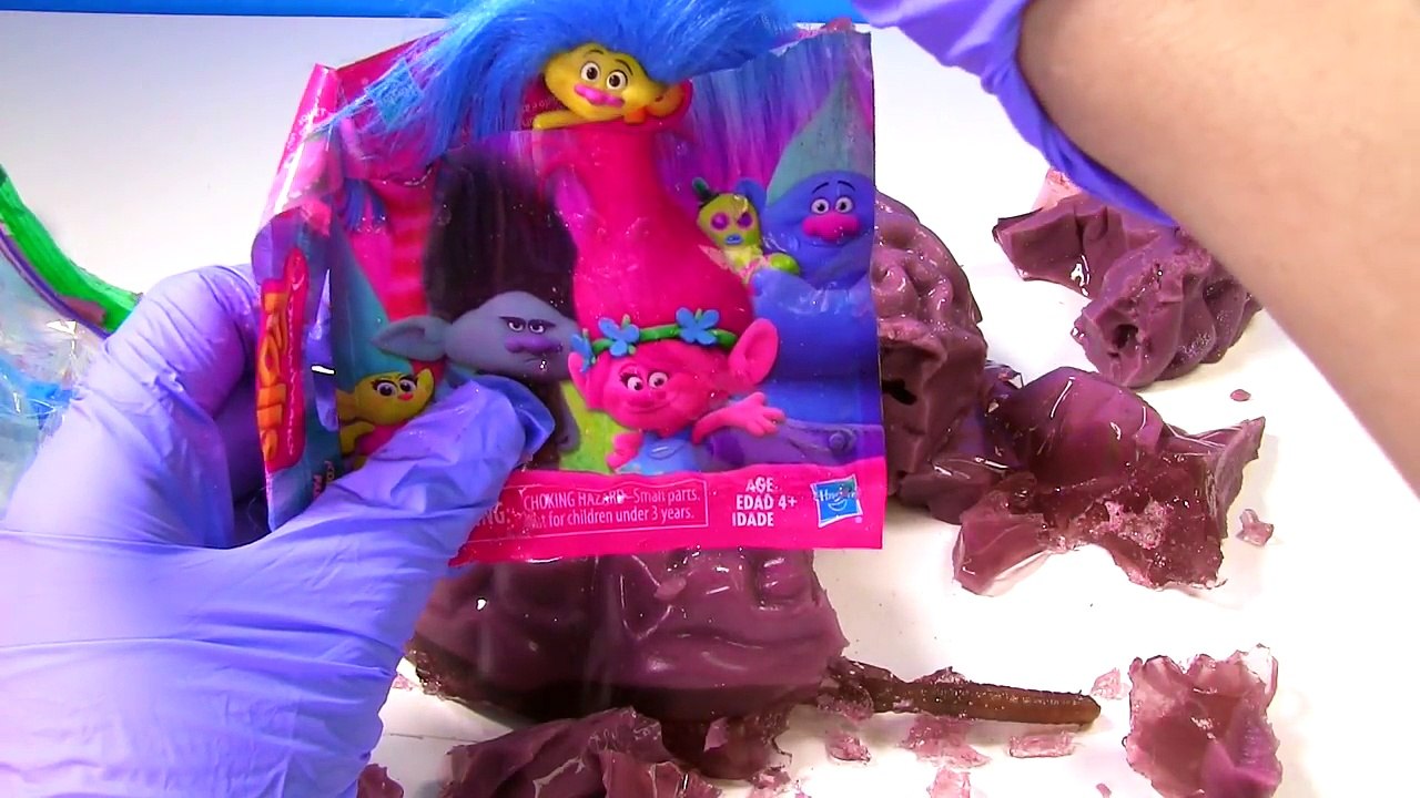 Cutting Open Trolls Movie Guy Diamonds Jelly BELLY See What is Inside | Fizzy Toy Show