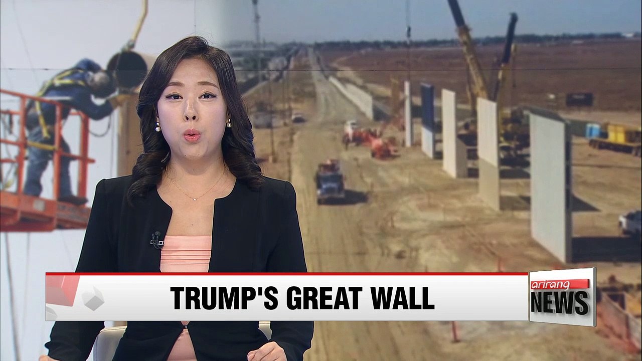 Prototypes for Trump's border wall with Mexico unveiled