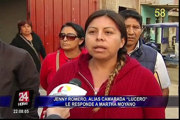 Jenny Romero, alias camarada "Lucero" le responde a Martha Moyano