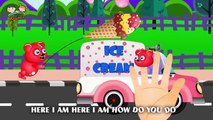 Mega Gummy Bear learning colors lollipop ice cream Finger Family rhymes For kids