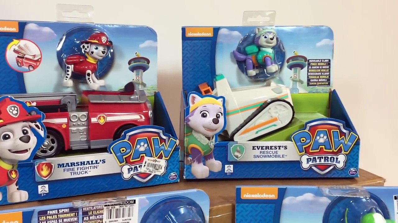 8 Paw Patrol Vehicles Marshall Fire Truck Chase Police Cruiser Rubble Rocky Zuma Skye Everest Ryder