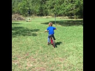 Young Boy's First Time Riding Bike Doesn't Go as Planned