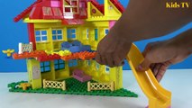 Peppa Pig Blocks Mega House LEGO Creations Sets With Masha And The Bear Legos Toys For Kids
