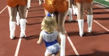 Adorable Toddler Steals the Show at Halftime Performance