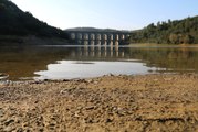 Su Seviyesi Azalan Alibeyköy Barajı, Havadan Görüntülendi