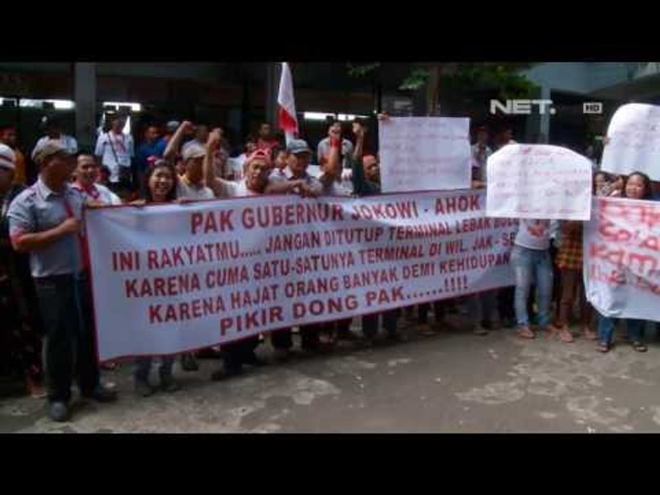 NET12 - Sopir dan Pedagang Demo Tuntut Solusi Terminal Lebak Bulus