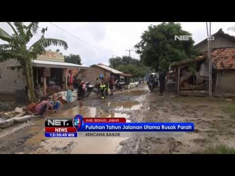 NET12 - Jalan utama Muara Gembong rusak berat