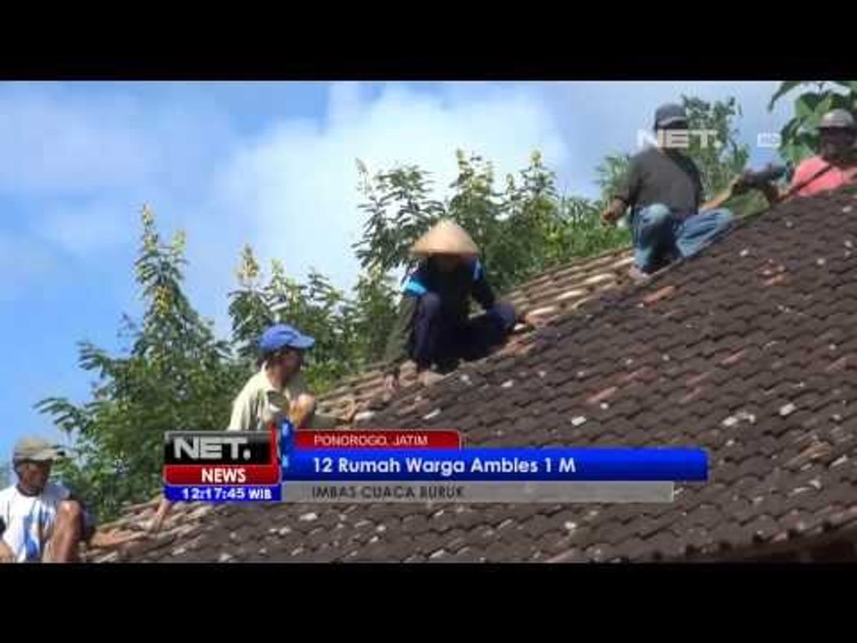 NET12 - Curah hujan tinggi akibatkan rumah di Ponorogo ambles