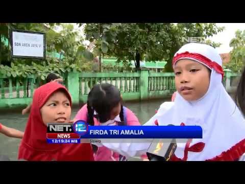 NET12 - Aktivitas belajar mengajar di Bekasi belum optimal akibat banjir