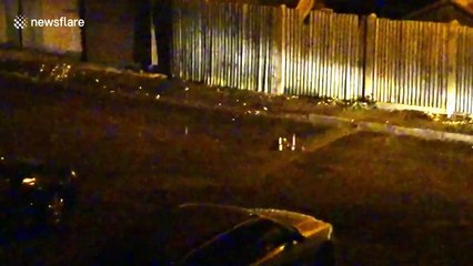 Fireworks set off car alarms at night