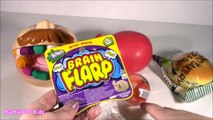 Cutting OPEN Squishy BAGEL with Cream Cheese! Mr DOH Eats POO! Snot SLIME! FASHEM! Fart Brain! FUN