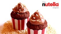 Receta de cupcakes de Nutella | Cupcakes de chocolate | Frosting de Nutella