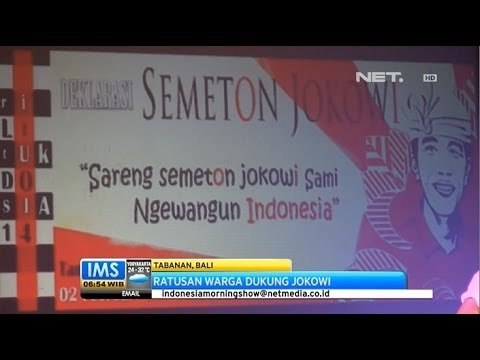 IMS - Warga Bali Dukung Jokowi Jadi Capres