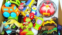 Box Full of Toys | Angry Birds Spiderman Disney Cars Figures toys Cars Disney Action Figures 5