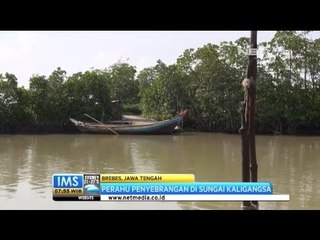 IMS - Perahu Penyeberangan di Sungai Kaligangsa Tegal