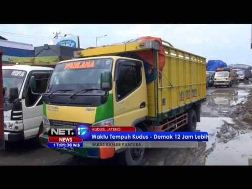 NET17 - Banjir di Kudus akibatkan antrean kendaraan hingga jalur pantura di kawasan Demak