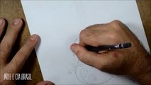 Como desenhar Violão estilo Tribal - passo a passo