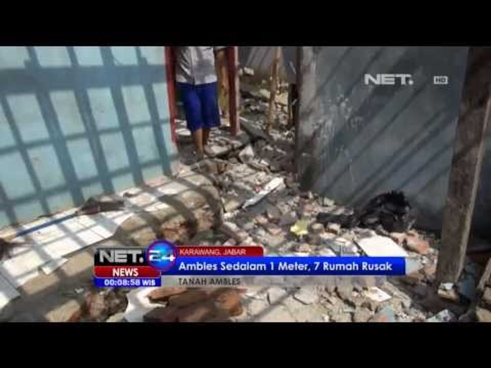 NET24 - Rumah ambles dirobohkan di Karawang