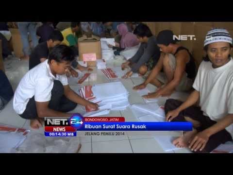 NET24-Ribuan Surat Suara di Bondowoso Rusak