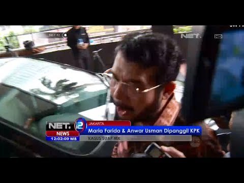 NET12 - KPK selasa siang ini memeriksa 2 hakim MK Maria Farida dan Anwar Usman