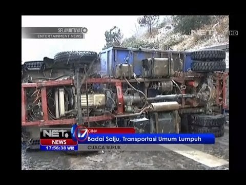 NET17-Badai Salju di Cina, Transportasi Umum Terganggu
