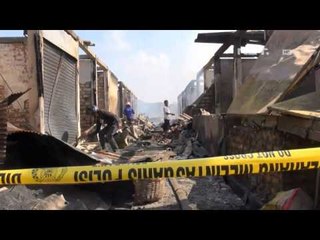 NET12 Pasar Anom Dipasangi Garis Polisi Pasca Dilalap Api