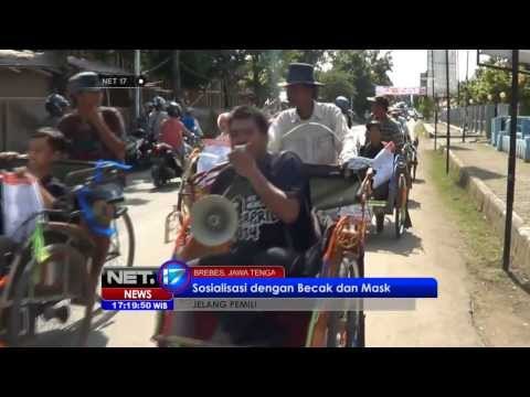 NET17 - Cara unik KPU gunakan maskot dan becak untuk mensosialisasikan Pemilu 2014