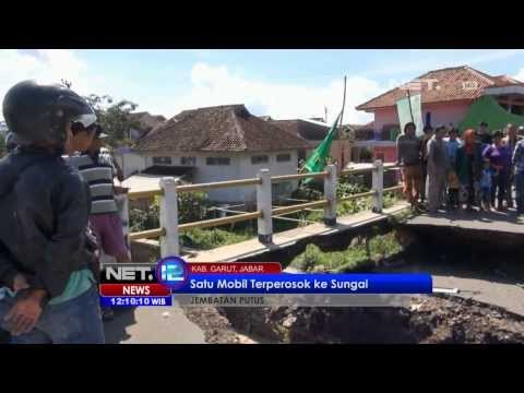 NET12 - Jembatan di Jalan Cijapati Garut terputus