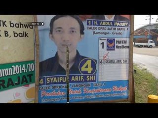 NET12 - Ribuan alat peraga kampaye dirusak di Lamongan