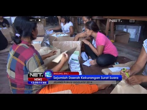 NET12 - Daerah Bandung dan Bali masih kekurangan logistik pemilu 2014