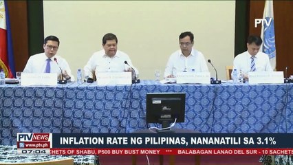 Inflation rate ng Pilipinas, nananatili sa 3.1%
