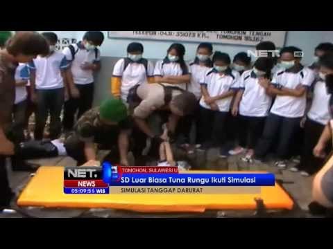 NET5 - Simulasi Gunung Lokon tanggap darurat SD luar biasa Tuna Rungu