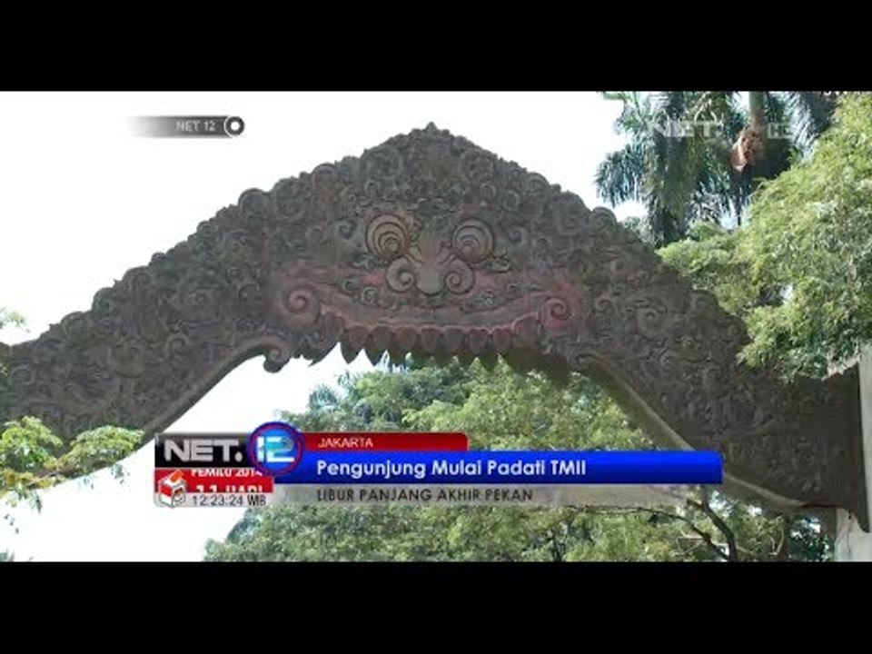 NET12 - Pengunjung padati lokasi wisata TMII, beragam acara seru disiapkan sambut pengunjung