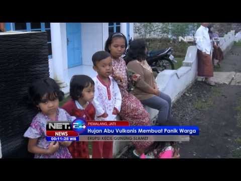 NET24 - Hujan abu dengan Intensitas kecil di desa lereng Gunung Slamet