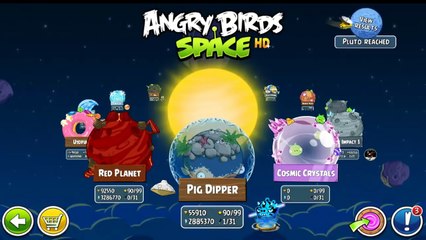Angry Birds Space HD Cosmic Crystals All levels