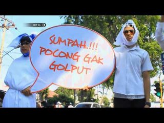 NET24 - Aksi Menolak Golput Warga Mengunakan Kostum Pocong di Medan