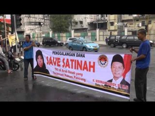 NET12 - Para penarik becak motor di Medan menyodorkan kotak sumbangan untuk Satinah