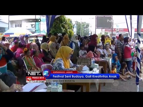 NET12 - Festival seni dan budaya digelar oleh siswa SD di Karawang