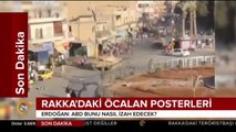 Rakka'da Öcalan posterleri