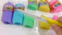 Colors Bottle Milk Gummy Pudding Learn Colors Glitter Slime DIY