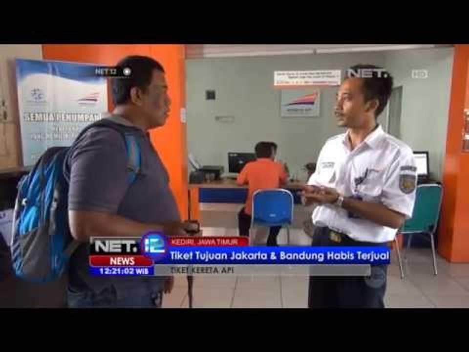 NET12 - Tiket kereta tujuan Bandung dan Jakarta di Kediri sudah habis terjual