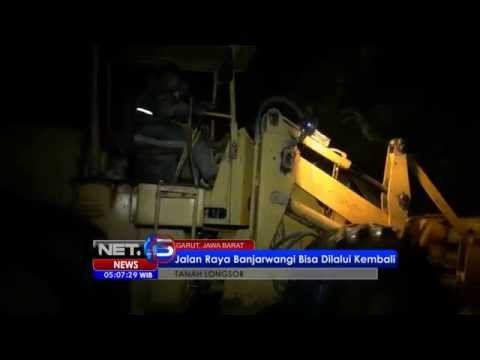 NET5 - Jalan raya Banjarwangi Garut yang terkena longsor bisa dilalui kembali