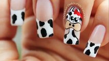 Decoración de uñas vaca - Cow nail art