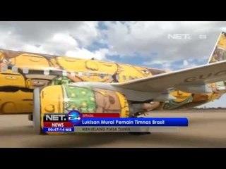 NET24 - Pesawat grafiti Tim Brasil untuk dukung saat piala dunia 2014