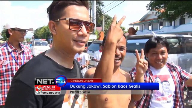 Ratusan Relawan Pendukung Jokowi JK Gelar Sablon dan Foto Gratis - NET24