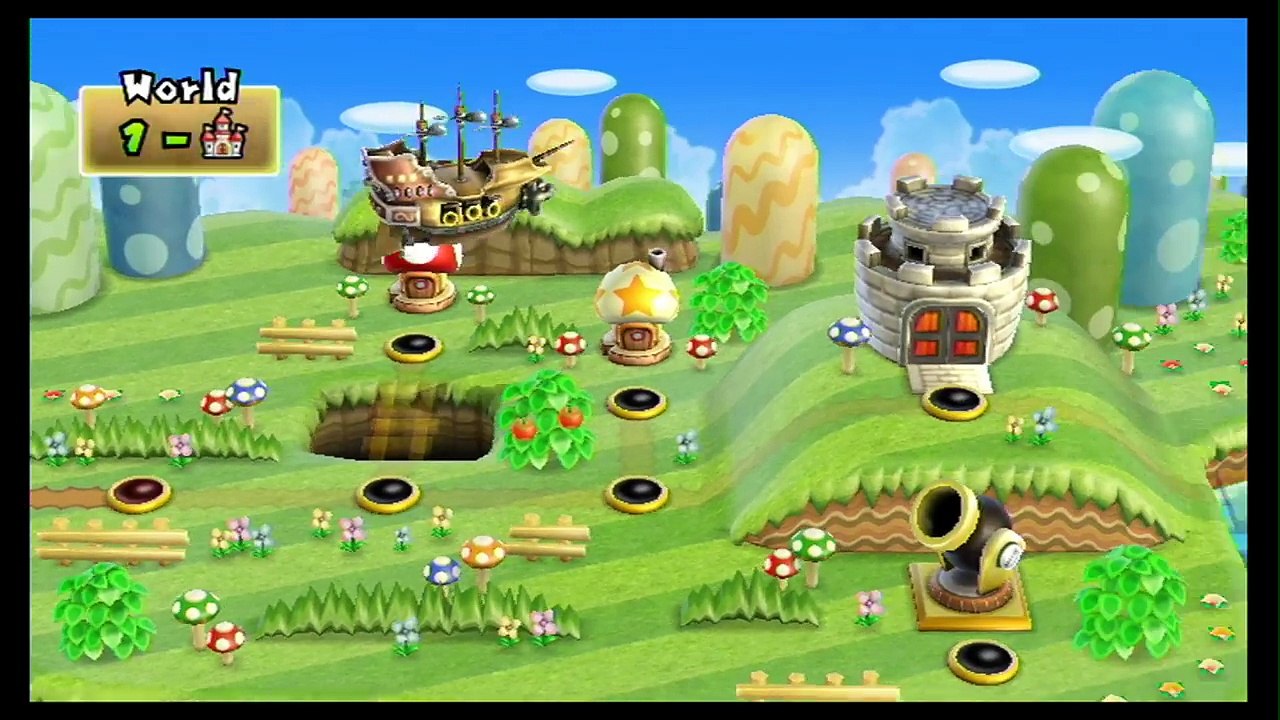 New Super Mario Bros. Wii 100% Walkthrough Part 1 - World 1 (1-1, 1-2, 1-3,  1-T) All Star Coins – Видео Dailymotion